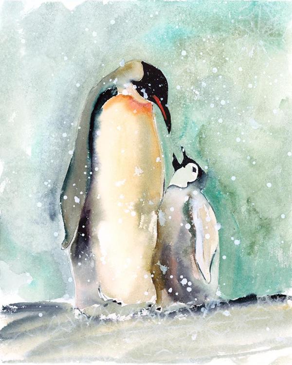Pingouin et Enfant (framed)
